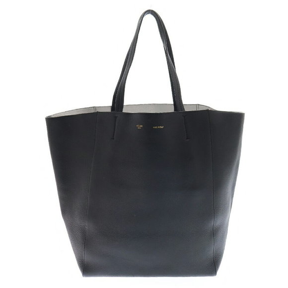 Celine Tote Horizontal Black Leather Bag Cabas - Picture 1 of 5